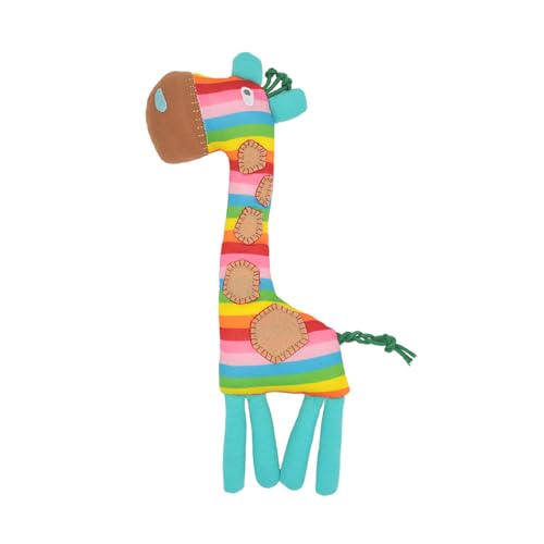 XJKLBYQ Giraffe Rasseln Spielzeug Regenbogen Farb Cartoon Tiere Plüsch Hand Bell Stick Plüsch Spielzeug Baby Bildungsspielzeug, Giraffe Rasseln Spielzeug von XJKLBYQ