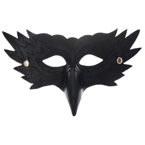 XJKLBYQ Halbe Gesichtsadlermaske PU, strukturiertes lebensechtes Vogelkostüm für Halloween Mardi Gras Cosplay von XJKLBYQ