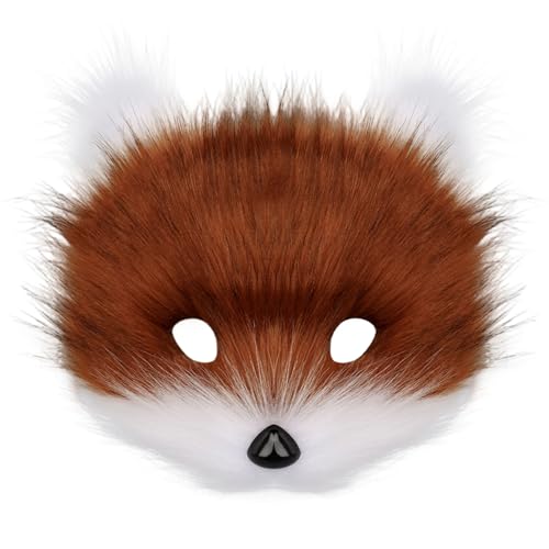 XJKLBYQ Halloween Animal Face Maske - Fuchs halbe Gesichtsmasquerade für Halloween XJKLBYQ Halloween Animal Face Maske - Fuchs halbe Gesichtsmasquerade für Halloween von XJKLBYQ