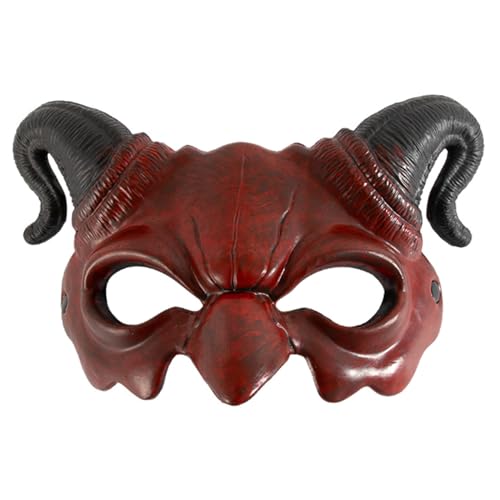 XJKLBYQ Halloween Dämonmaske, Maskerade -Schaummaske, halb Gesichtsteufel, gruselige Ghost Monster Cosplay -Kostüm für Halloween -Party -Make -up von XJKLBYQ