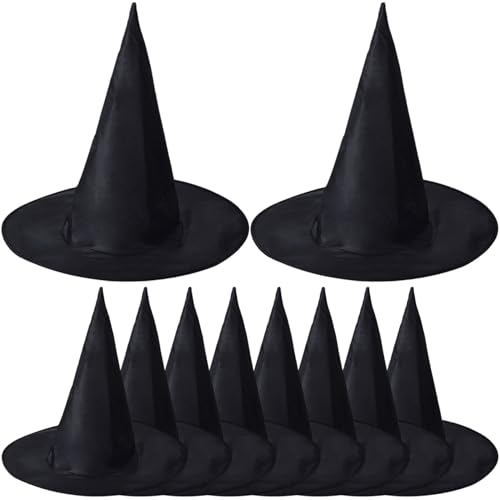 XJKLBYQ Hexenhut, 10pcs Soft Wizard Hut, Oxford Stoff Halloween Requisiten für Urlaubskleid Carnivals Cosplay Party XJKLBYQ Hexenhut, 10pcs Soft Wizard Hut, Oxford Stoff Halloween Requisiten für Urlaubskleid Carnivals Cosplay Party von XJKLBYQ