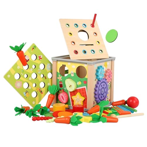 XJKLBYQ Hölzerne Montessori-Karottenspielzeug, Babys sensorisches Karottensortierspielzeug, 9-in-1 Magnetische Vorschule Bildungsform Sortierernte für Kleinkinder 12 Monate + Geschenke XJKLBYQ Hölzerne Montessori-Karottenspielzeug, Babys sensorisches Karottensortierspielzeug, 9-in-1 Magnetische Vorschule Bildungsform Sortierernte für Kleinkinder 12 Monate + Geschenke von XJKLBYQ