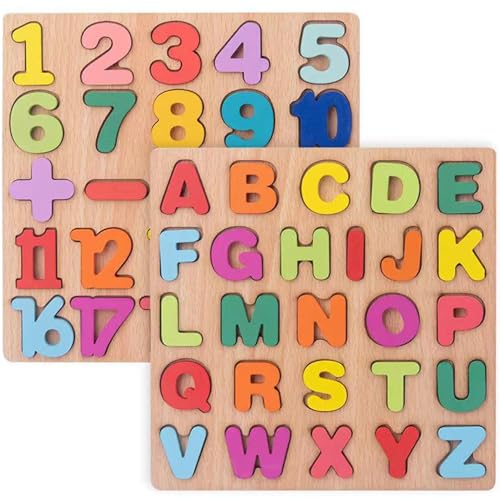 XJKLBYQ Hölzerne Puzzles, 2pcs Alphabet Zahlenform Kleinkind -Rätsel, frühe Bildungserkennung Spielzeug für Jungens Mädchen im Alter von 2 3 4 5 Jahre alt XJKLBYQ Hölzerne Puzzles, 2pcs Alphabet Zahlenform Kleinkind -Rätsel, frühe Bildungserkennung Spielzeug für Jungens Mädchen im Alter von 2 3 4 5 Jahre alt von XJKLBYQ