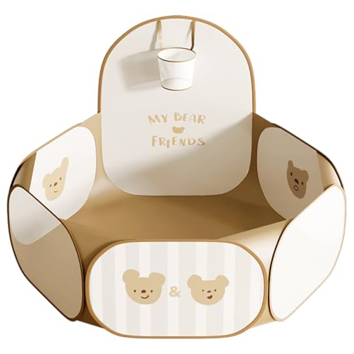 XJKLBYQ Kids Ball Pit Foldable Rostable, tränenresistente sichere Ballgrube mit Basketball-Hoop für Kleinkinder Playhouse Baby Crawl, Bälle Nicht enthalten, Gruben von XJKLBYQ