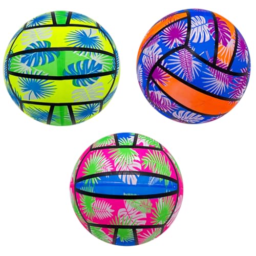 XJKLBYQ Kleine Strandkugeln, 3PCS aufblasbare Poolvolleyball, 9 Zoll weiches elastisches PVC -Wasserspielzeug für den Sommer -Schwimmbad Strand (zufällige Farbe) von XJKLBYQ