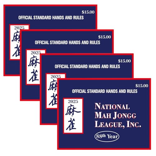 XJKLBYQ Mahjong -Karten 2025, 4PCS Tragbare Standardregeln und Hände 2025 Mahjong -Kartenbeamter für Anfänger XJKLBYQ Mahjong -Karten 2025, 4PCS Tragbare Standardregeln und Hände 2025 Mahjong -Kartenbeamter für Anfänger von XJKLBYQ