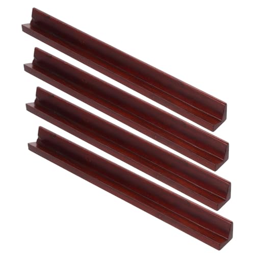 XJKLBYQ Mahjong -Racks mit Pushers, 4pcs Holz Mahjong -Pushers mit Groove für mexikanische Zug, Domino und mehr Spielständer von XJKLBYQ