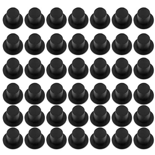 XJKLBYQ Mini Black Top Hats, 50pcs Plastikmagierhüte, Miniatur -Oberteil für DIY -Dekoration, Schneemann -Dekoration, Weihnachtsfeier, Geburtstagsfeier, Hochzeit von XJKLBYQ