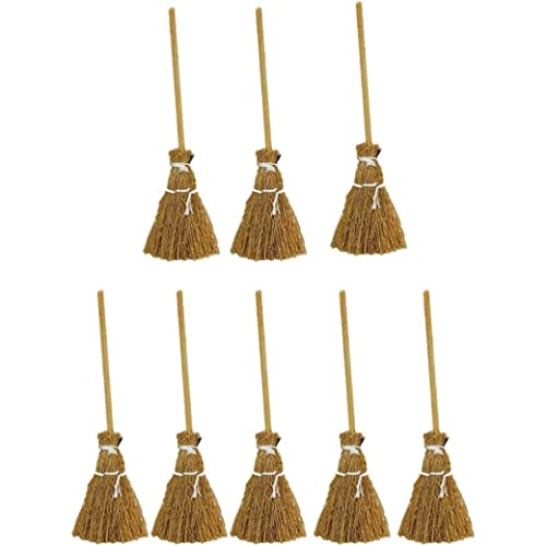 XJKLBYQ Mini Faux Mini Breoms Strohhandwerk Dekorationen Halloween Party Hexenzubehör 8 Teile, Mini Faux Breoms XJKLBYQ Mini Faux Mini Breoms Strohhandwerk Dekorationen Halloween Party Hexenzubehör 8 Teile, Mini Faux Breoms von XJKLBYQ