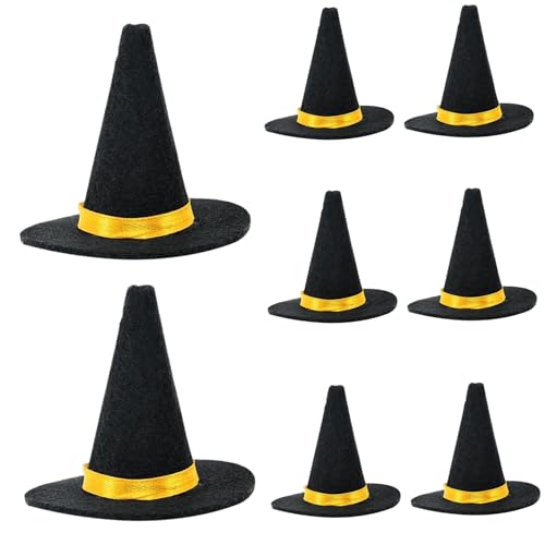 XJKLBYQ Mini fühlte Hexenhüte, Mini Witch Hut, 8pcs Filzhutkuchen Topper, Weinflaschendekor für Party bevorzugt DIY -Accessoires Handwerk XJKLBYQ Mini fühlte Hexenhüte, Mini Witch Hut, 8pcs Filzhutkuchen Topper, Weinflaschendekor für Party bevorzugt DIY -Accessoires Handwerk von XJKLBYQ