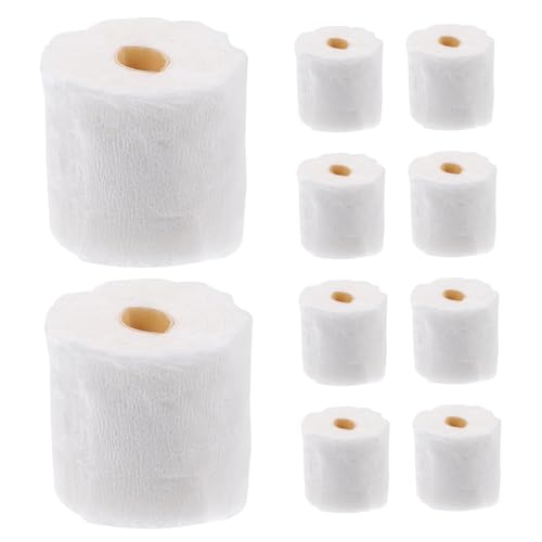 XJKLBYQ Miniatur -Toilettenpapierrollen für Dollhouse, 10 Prozent reißbare Mikrogewebepapier für 1:12 Skala DIY -Puppenküche, Badezimmerdekor und Mini -Hauszubehör von XJKLBYQ