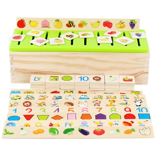 XJKLBYQ Montessori-Spielzeug, 8-Typ-Holzsortierspiele, Bildungsssensorische Spielzeug für Mädchen, Jungens, Jungens XJKLBYQ Montessori-Spielzeug, 8-Typ-Holzsortierspiele, Bildungsssensorische Spielzeug für Mädchen, Jungens, Jungens von XJKLBYQ