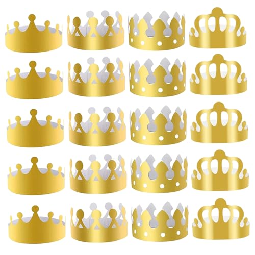 XJKLBYQ Papierkronen, 20 Prozent Goldkronenhutkappe für Geburtstagsfeier Babyparty Foto Requisiten XJKLBYQ Papierkronen, 20 Prozent Goldkronenhutkappe für Geburtstagsfeier Babyparty Foto Requisiten von XJKLBYQ