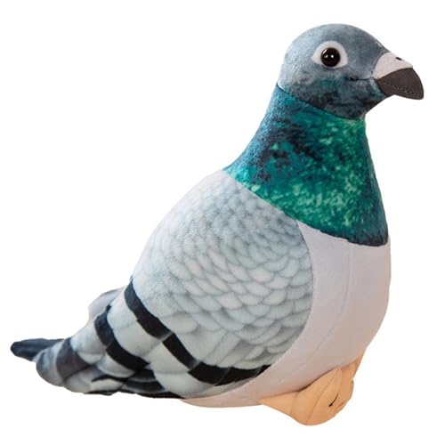 XJKLBYQ Pigeon Plüschspielzeug, 20 cm Taube Plüschpuppensimulation Ornamente Weiches und süßes Friedensvogel Tier süß als Geschenk für Kinder - von XJKLBYQ