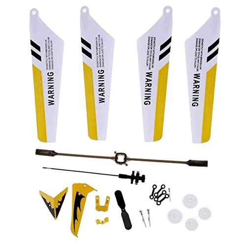 XJKLBYQ RC Hubschrauberersatz Set, DIY Yellow Stylish Hubschrauber Spielzeugteile, Hauptwelle Schwanzdekoration Propeller Balance Bar XJKLBYQ RC Hubschrauberersatz Set, DIY Yellow Stylish Hubschrauber Spielzeugteile, Hauptwelle Schwanzdekoration Propeller Balance Bar von XJKLBYQ