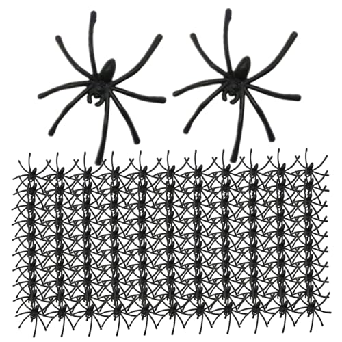 XJKLBYQ Realistische Plastikspinne, 100pcs künstliche Spinne, falscher Langer Beinstreich für Halloween Home Party Dekorationen/1, 8 x 2 Zoll XJKLBYQ Realistische Plastikspinne, 100pcs künstliche Spinne, falscher Langer Beinstreich für Halloween Home Party Dekorationen/1, 8 x 2 Zoll von XJKLBYQ