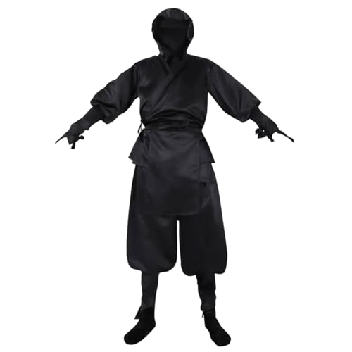 XJKLBYQ Samurai Kostüm Männer, Softes Spandex Cosplay -Outfit mit vollem Set Accessoires, 185 cm japanischer Kriegeranzug für Halloween -Party -Kleid von XJKLBYQ