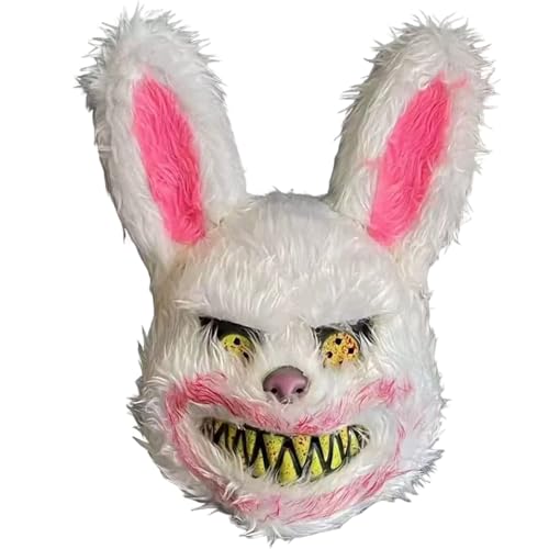 XJKLBYQ Scary Bunny Maske Wicked Horror Animal Halloween Mask Bloody Plush Rabbit Kostüm für Halloween -Dekorationszubehör, gruselige Hase XJKLBYQ Scary Bunny Maske Wicked Horror Animal Halloween Mask Bloody Plush Rabbit Kostüm für Halloween -Dekorationszubehör, gruselige Hase von XJKLBYQ