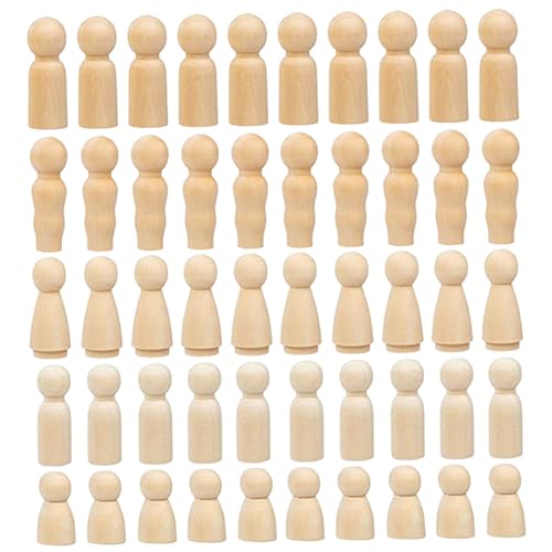 XJKLBYQ Unvollendete Peg -Puppen, 50 Prozent unbemalte hölzerne Peg Dolls & Figuren, Verschiedene für DIY -Kunsthandwerk, Malerei, Dekoration XJKLBYQ Unvollendete Peg -Puppen, 50 Prozent unbemalte hölzerne Peg Dolls & Figuren, Verschiedene für DIY -Kunsthandwerk, Malerei, Dekoration von XJKLBYQ