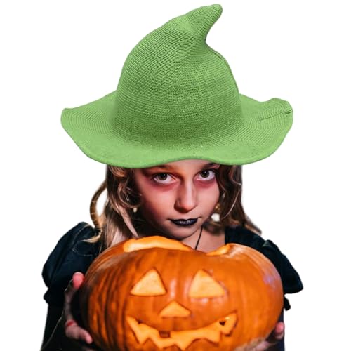 XJKLBYQ Weitkrempe Hexenhut, faltbare Baumwoll -Strickkappe, Gothic Halloween Kostümzubehör für Partys & Cosplay XJKLBYQ Weitkrempe Hexenhut, faltbare Baumwoll -Strickkappe, Gothic Halloween Kostümzubehör für Partys & Cosplay von XJKLBYQ