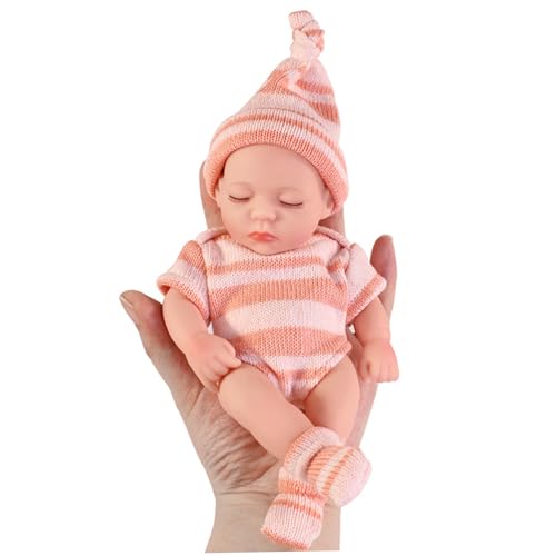 XJKLBYQ Wiedergeborene Babyysgirl -Puppe, realistische Neugeborenen -Babypuppen, abnehmbare Gelenke sichere Vinyl Baby Boy Puppe für 4-6 Kinder Bithday Geschenk - 7,5x3,9in von XJKLBYQ