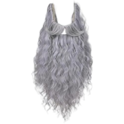 XJKLBYQ Zauberer Beard 18 Zoll lang locker lockiger Grauer Bärte Realistische Zauberer Kostümmänner für Halloween -Party, Bärte XJKLBYQ Zauberer Beard 18 Zoll lang locker lockiger Grauer Bärte Realistische Zauberer Kostümmänner für Halloween -Party, Bärte von XJKLBYQ