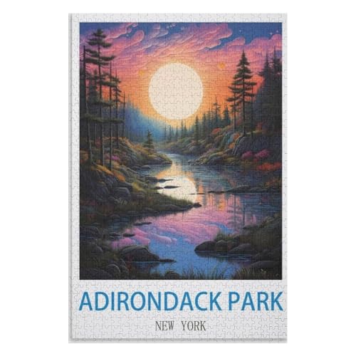 Klassische Puzzle für Erwachsene Teenager Freizeit Spaß Spiel Spielzeug Geeignet,Adirondack Park New York,Lernspielzeug FüR Kinder 52x38 Papier Puzzle,AA-748 Klassische Puzzle für Erwachsene Teenager Freizeit Spaß Spiel Spielzeug Geeignet,Adirondack Park New York,Lernspielzeug FüR Kinder 52x38 Papier Puzzle,AA-748 von XJUfW
