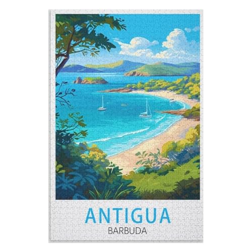 Klassische Puzzle für Erwachsene Teenager Freizeit Spaß Spiel Spielzeug Geeignet,Antigua Barbuda,Lernspielzeug FüR Kinder 75x50,Holz Puzzle,AA-180 Klassische Puzzle für Erwachsene Teenager Freizeit Spaß Spiel Spielzeug Geeignet,Antigua Barbuda,Lernspielzeug FüR Kinder 75x50,Holz Puzzle,AA-180 von XJUfW