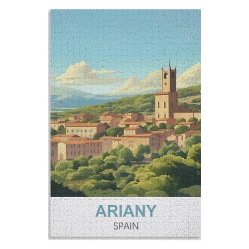 Klassische Puzzle für Erwachsene Teenager Freizeit Spaß Spiel Spielzeug Geeignet，Ariany Spanien，Lernspielzeug FüR Kinder 75x50，Holz Puzzle,AA-1332 von XJUfW