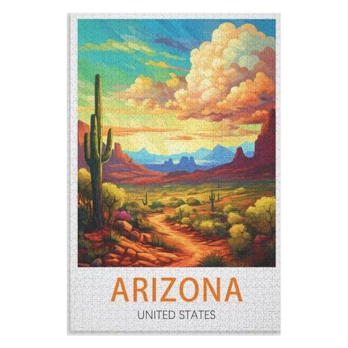 Klassische Puzzle für Erwachsene Teenager Freizeit Spaß Spiel Spielzeug Geeignet,Arizona Vereinigte Staaten,Lernspielzeug FüR Kinder 52x38 Papier Puzzle,AA-100 Klassische Puzzle für Erwachsene Teenager Freizeit Spaß Spiel Spielzeug Geeignet,Arizona Vereinigte Staaten,Lernspielzeug FüR Kinder 52x38 Papier Puzzle,AA-100 von XJUfW
