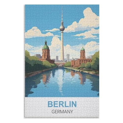 Klassische Puzzle für Erwachsene Teenager Freizeit Spaß Spiel Spielzeug Geeignet，Berlin Deutschland，Lernspielzeug FüR Kinder 52x38 Papier Puzzle,AA-1256 von XJUfW