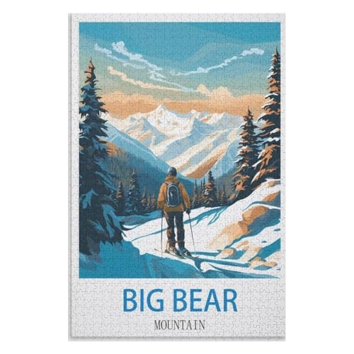 Klassische Puzzle für Erwachsene Teenager Freizeit Spaß Spiel Spielzeug Geeignet,Big Bear Mountain,Lernspielzeug FüR Kinder 75x50,Holz Puzzle,AA-652 Klassische Puzzle für Erwachsene Teenager Freizeit Spaß Spiel Spielzeug Geeignet,Big Bear Mountain,Lernspielzeug FüR Kinder 75x50,Holz Puzzle,AA-652 von XJUfW