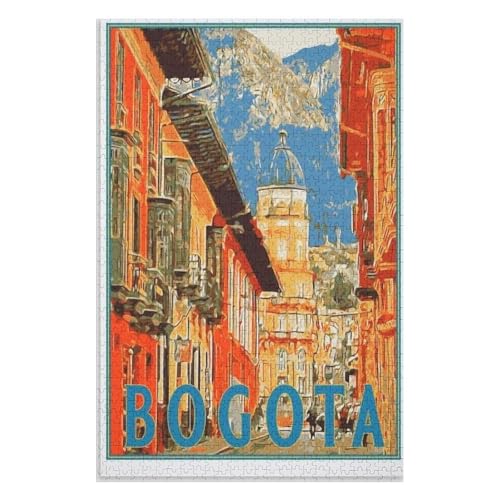 Klassische Puzzle für Erwachsene Teenager Freizeit Spaß Spiel Spielzeug Geeignet，Bogotá，Lernspielzeug FüR Kinder 70x50，Papier Puzzle,AA-328 von XJUfW