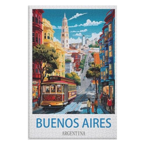 Klassische Puzzle für Erwachsene Teenager Freizeit Spaß Spiel Spielzeug Geeignet,Buenos Aires Argentinien,Lernspielzeug FüR Kinder 38x26,Papier Puzzle,AA-604 Klassische Puzzle für Erwachsene Teenager Freizeit Spaß Spiel Spielzeug Geeignet,Buenos Aires Argentinien,Lernspielzeug FüR Kinder 38x26,Papier Puzzle,AA-604 von XJUfW