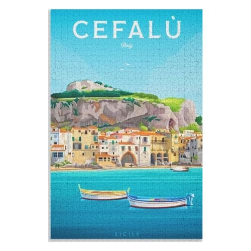 Klassische Puzzle für Erwachsene Teenager Freizeit Spaß Spiel Spielzeug Geeignet,Cefalù Italien,Lernspielzeug FüR Kinder 75x50,Holz Puzzle,AA-44 Klassische Puzzle für Erwachsene Teenager Freizeit Spaß Spiel Spielzeug Geeignet,Cefalù Italien,Lernspielzeug FüR Kinder 75x50,Holz Puzzle,AA-44 von XJUfW