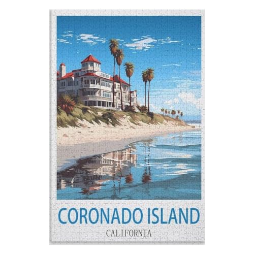 Klassische Puzzle für Erwachsene Teenager Freizeit Spaß Spiel Spielzeug Geeignet,Coronado Island Kalifornien,Lernspielzeug FüR Kinder 52x38 Papier Puzzle,AA-732 Klassische Puzzle für Erwachsene Teenager Freizeit Spaß Spiel Spielzeug Geeignet,Coronado Island Kalifornien,Lernspielzeug FüR Kinder 52x38 Papier Puzzle,AA-732 von XJUfW