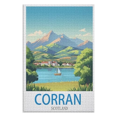 Klassische Puzzle für Erwachsene Teenager Freizeit Spaß Spiel Spielzeug Geeignet，Corran Schottland，Lernspielzeug FüR Kinder 52x38 Papier Puzzle,AA-1472 von XJUfW