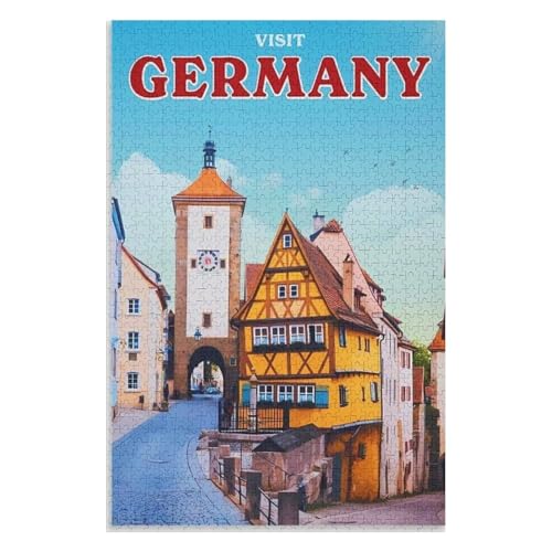 Klassische Puzzle für Erwachsene Teenager Freizeit Spaß Spiel Spielzeug Geeignet，Deutschland，Lernspielzeug FüR Kinder 52x38 Papier Puzzle,AA-136 von XJUfW