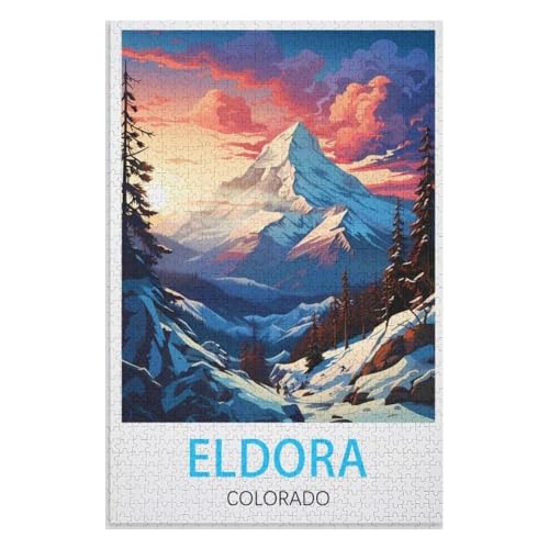 Klassische Puzzle für Erwachsene Teenager Freizeit Spaß Spiel Spielzeug Geeignet，Eldora Colorado，Lernspielzeug FüR Kinder 38x26，Papier Puzzle,AA-348 von XJUfW