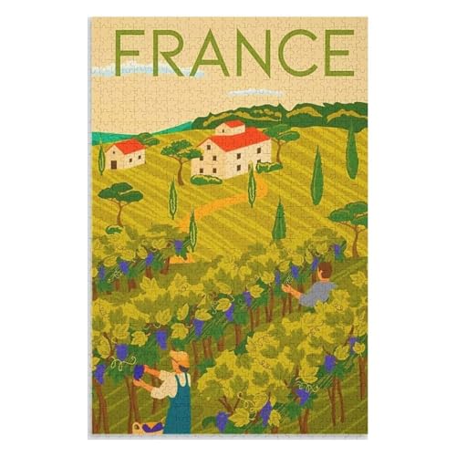 Klassische Puzzle für Erwachsene Teenager Freizeit Spaß Spiel Spielzeug Geeignet，Frankreich，Lernspielzeug FüR Kinder 52x38 Papier Puzzle,AA-128 von XJUfW