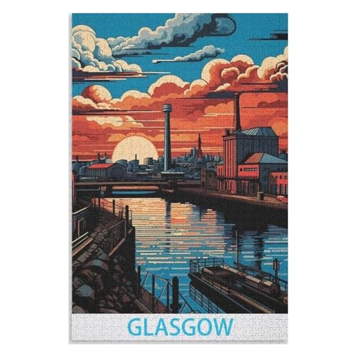 Klassische Puzzle für Erwachsene Teenager Freizeit Spaß Spiel Spielzeug Geeignet,Glasgow Schottland,Lernspielzeug FüR Kinder 70x50,Papier Puzzle,AA-436 Klassische Puzzle für Erwachsene Teenager Freizeit Spaß Spiel Spielzeug Geeignet,Glasgow Schottland,Lernspielzeug FüR Kinder 70x50,Papier Puzzle,AA-436 von XJUfW