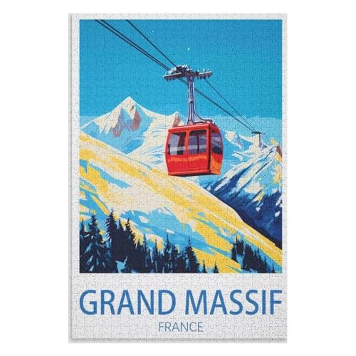 Klassische Puzzle für Erwachsene Teenager Freizeit Spaß Spiel Spielzeug Geeignet,Grand Massif Frankreich,Lernspielzeug FüR Kinder 70x50,Papier Puzzle,AA-248 Klassische Puzzle für Erwachsene Teenager Freizeit Spaß Spiel Spielzeug Geeignet,Grand Massif Frankreich,Lernspielzeug FüR Kinder 70x50,Papier Puzzle,AA-248 von XJUfW