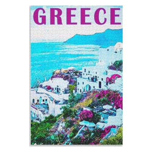 Klassische Puzzle für Erwachsene Teenager Freizeit Spaß Spiel Spielzeug Geeignet,Griechenland,Lernspielzeug FüR Kinder 75x50,Holz Puzzle,AA-184 Klassische Puzzle für Erwachsene Teenager Freizeit Spaß Spiel Spielzeug Geeignet,Griechenland,Lernspielzeug FüR Kinder 75x50,Holz Puzzle,AA-184 von XJUfW