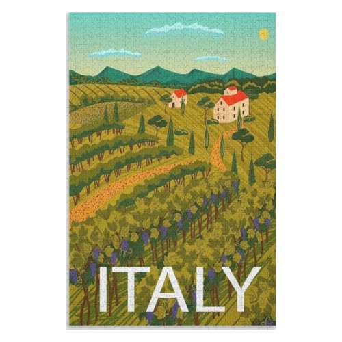 Klassische Puzzle für Erwachsene Teenager Freizeit Spaß Spiel Spielzeug Geeignet，Italien，Lernspielzeug FüR Kinder 52x38 Papier Puzzle,AA-484 von XJUfW