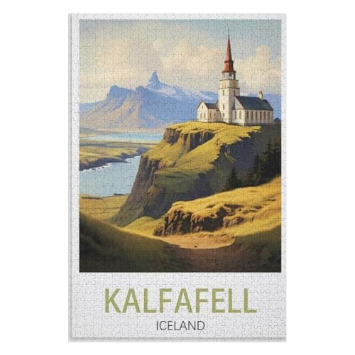 Klassische Puzzle für Erwachsene Teenager Freizeit Spaß Spiel Spielzeug Geeignet，Kalfafell Island，Lernspielzeug FüR Kinder 38x26，Papier Puzzle,AA-172 von XJUfW