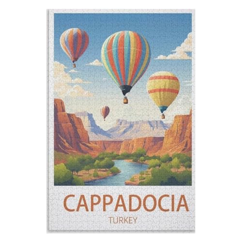 Klassische Puzzle für Erwachsene Teenager Freizeit Spaß Spiel Spielzeug Geeignet，Kappadokien Türkei，Lernspielzeug FüR Kinder 70x50，Papier Puzzle,AA-920 von XJUfW