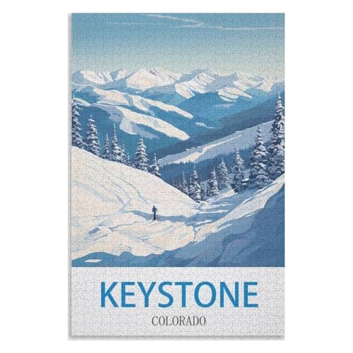 Klassische Puzzle für Erwachsene Teenager Freizeit Spaß Spiel Spielzeug Geeignet，Keystone Colorado，Lernspielzeug FüR Kinder 38x26，Papier Puzzle,AA-696 von XJUfW