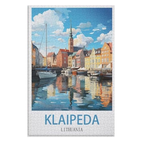 Klassische Puzzle für Erwachsene Teenager Freizeit Spaß Spiel Spielzeug Geeignet,Klaipėda Litauen,Lernspielzeug FüR Kinder 75x50,Holz Puzzle,AA-856 Klassische Puzzle für Erwachsene Teenager Freizeit Spaß Spiel Spielzeug Geeignet,Klaipėda Litauen,Lernspielzeug FüR Kinder 75x50,Holz Puzzle,AA-856 von XJUfW
