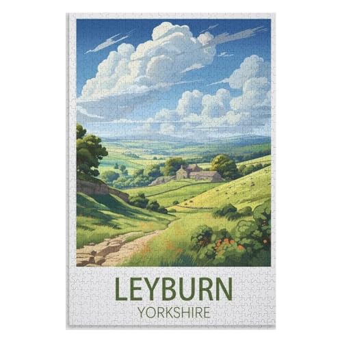 Klassische Puzzle für Erwachsene Teenager Freizeit Spaß Spiel Spielzeug Geeignet,Leyburn Yorkshire,Lernspielzeug FüR Kinder 75x50,Holz Puzzle,AA-868 Klassische Puzzle für Erwachsene Teenager Freizeit Spaß Spiel Spielzeug Geeignet,Leyburn Yorkshire,Lernspielzeug FüR Kinder 75x50,Holz Puzzle,AA-868 von XJUfW