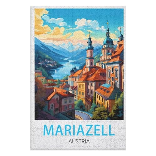 Klassische Puzzle für Erwachsene Teenager Freizeit Spaß Spiel Spielzeug Geeignet,Mariazell Österreich,Lernspielzeug FüR Kinder 75x50,Holz Puzzle,AA-300 Klassische Puzzle für Erwachsene Teenager Freizeit Spaß Spiel Spielzeug Geeignet,Mariazell Österreich,Lernspielzeug FüR Kinder 75x50,Holz Puzzle,AA-300 von XJUfW